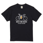 「 BIKES AND BEERS 」誕生日プレゼントにも最適！居酒屋・飲み会で話題の面白tシャツ｜日本酒・ビール・焼酎・ウイスキー好きにおすすめ