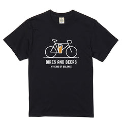 「 BIKES AND BEERS 」誕生日プレゼントにも最適！居酒屋・飲み会で話題の面白tシャツ｜日本酒・ビール・焼酎・ウイスキー好きにおすすめ