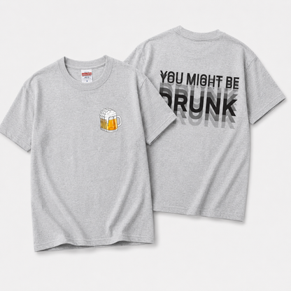 BEER BLUR | モーションブラー ビールグラフィック 英字バックプリント カジュアル Tシャツ【おもしろTシャツ・普段着・フェス・ユニセックス・ギフトに最適】