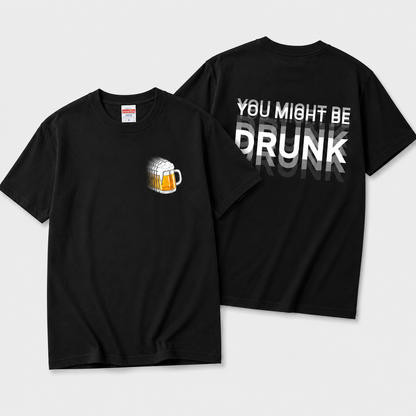 BEER BLUR | モーションブラー ビールグラフィック 英字バックプリント カジュアル Tシャツ【おもしろTシャツ・普段着・フェス・ユニセックス・ギフトに最適】