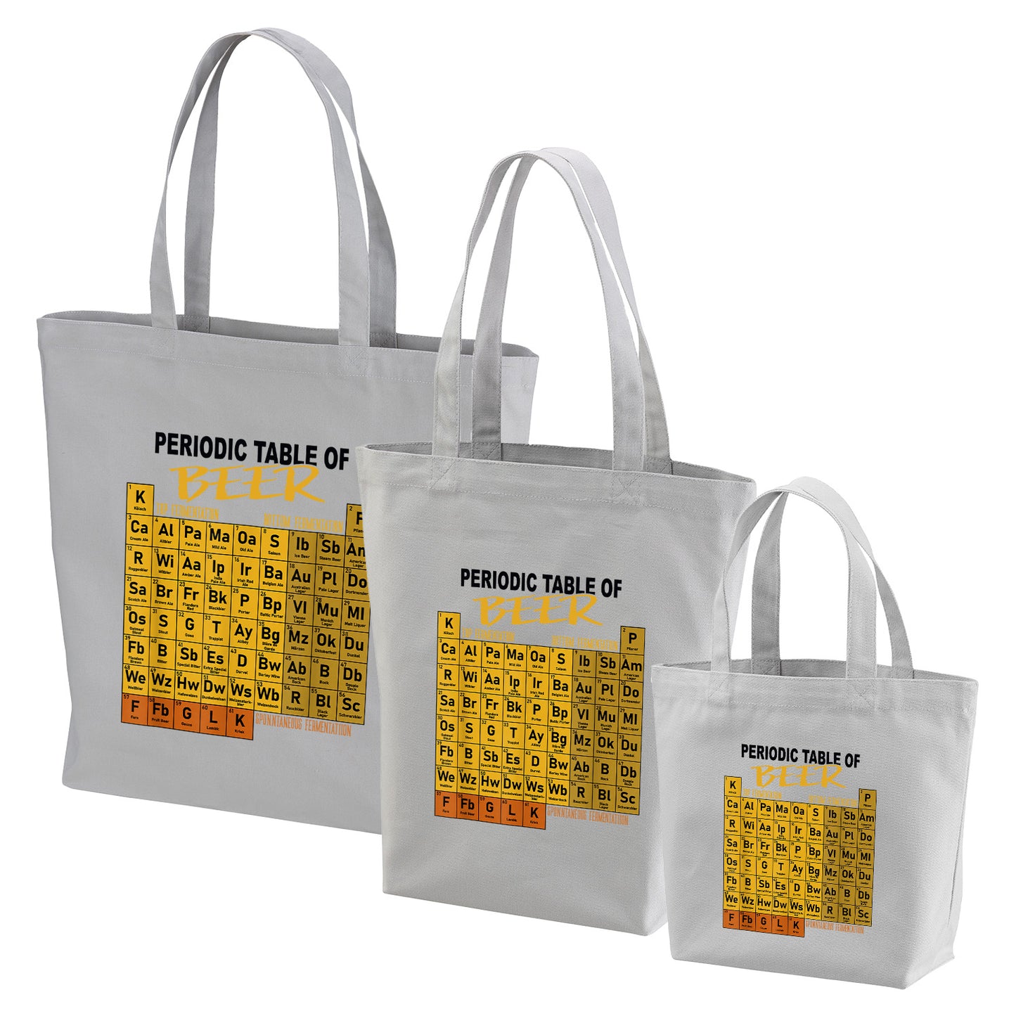 「Periodic Table of BEER」トートバッグ｜ビール・ゴルフ好きへのプレゼント | Drunkmode