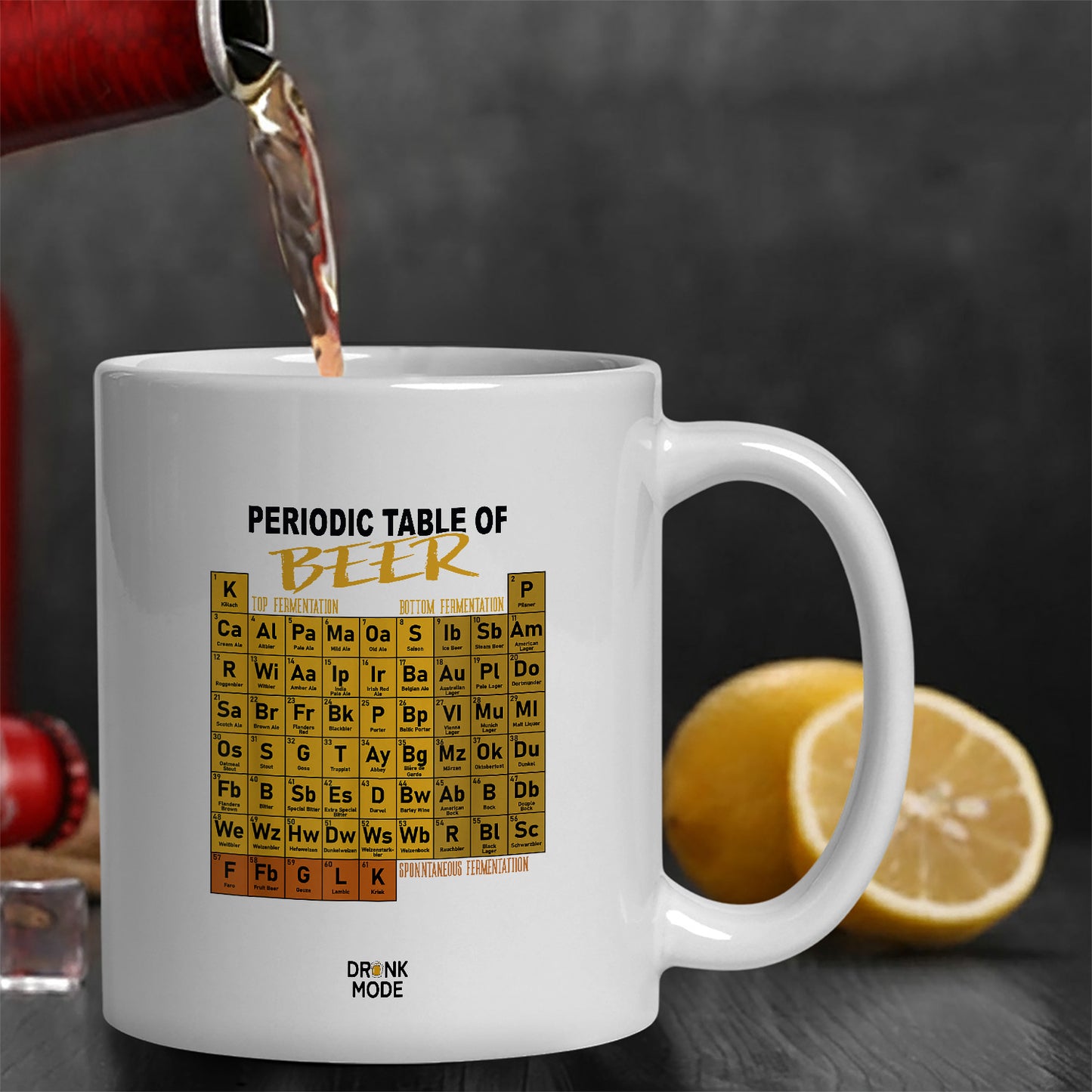 マグカップ ビールイラスト Periodic Table of BEER｜ビール好きにおすすめ プレゼントにも最適