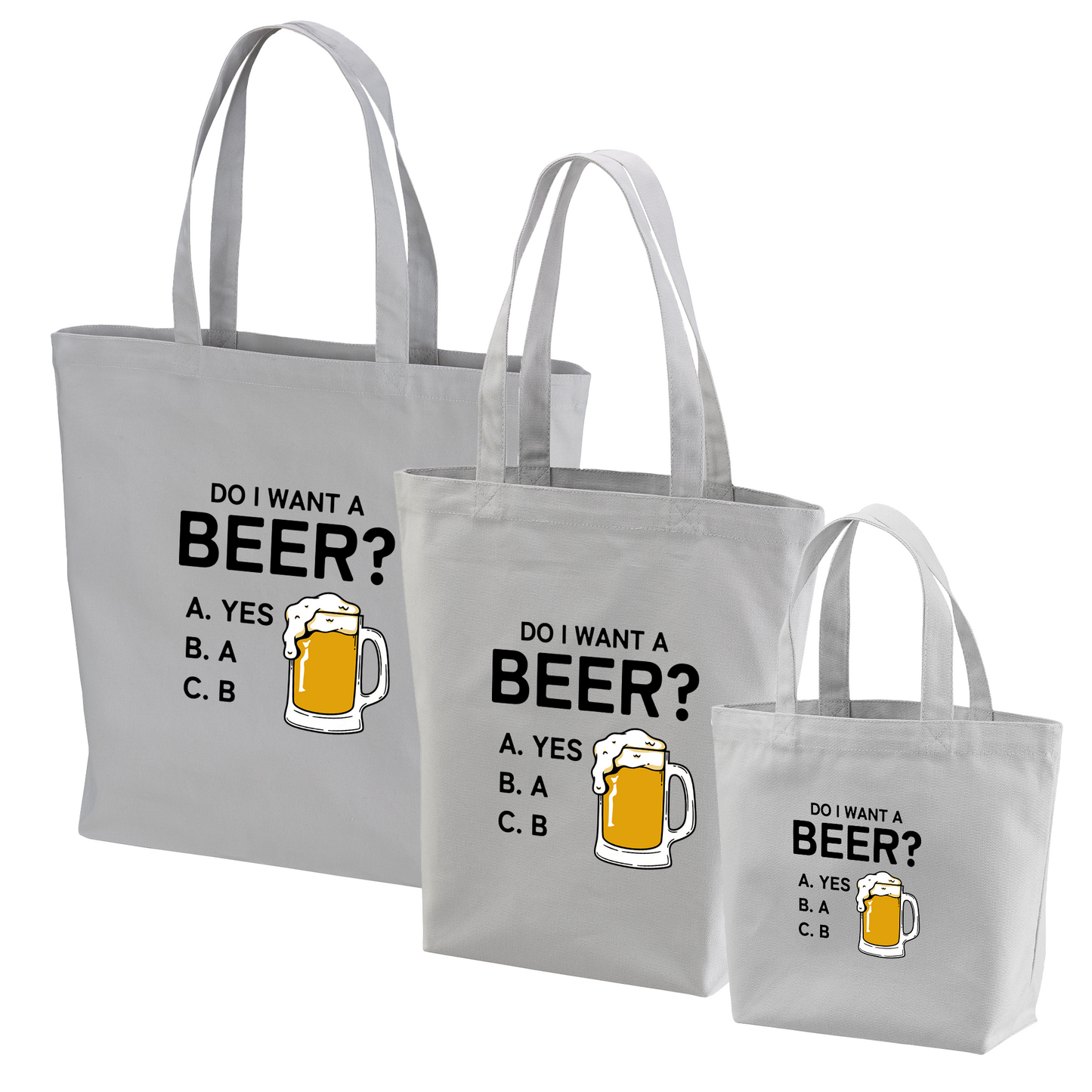 「Do i want a BEER?」誕生日プレゼントにも最適！居酒屋・飲み会で話題の面白トートバッグ｜日本酒・ビール・焼酎・ウイスキー好きにおすすめ