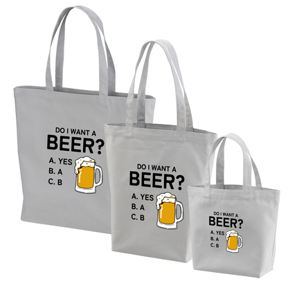 「Do i want a BEER?」誕生日プレゼントにも最適！居酒屋・飲み会で話題の面白トートバッグ｜日本酒・ビール・焼酎・ウイスキー好きにおすすめ