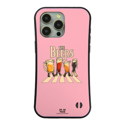 「THE BEERS 橫断歩道」iPhoneケース おもしろデザイン｜酒好きに人気のDrunkmodeスマホケース｜ビール・焼酎・日本酒・ウイスキー好きにおすすめ｜プレゼントにも◎