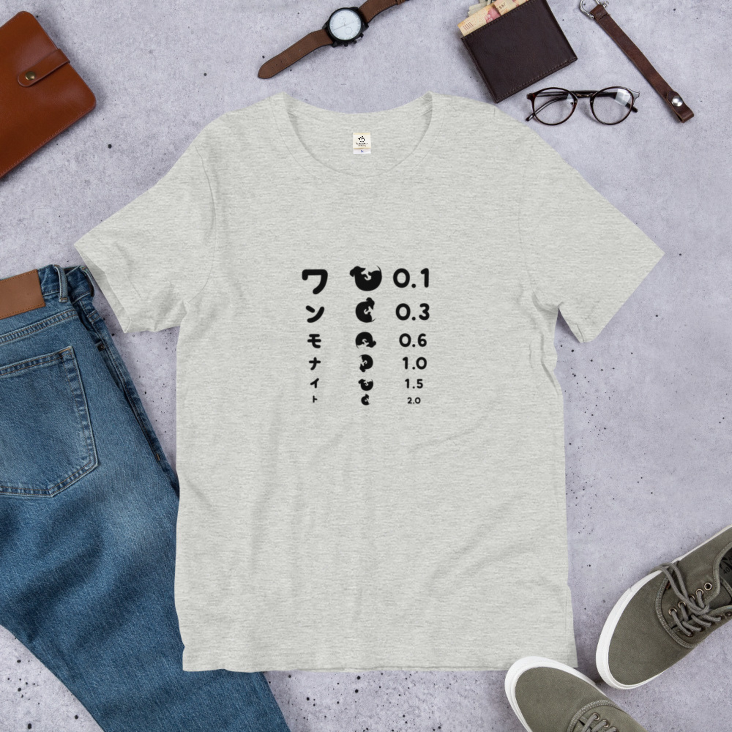 犬 tシャツ 犬イラスト ワンモナイト ｜アダルト&キッズサイズ.