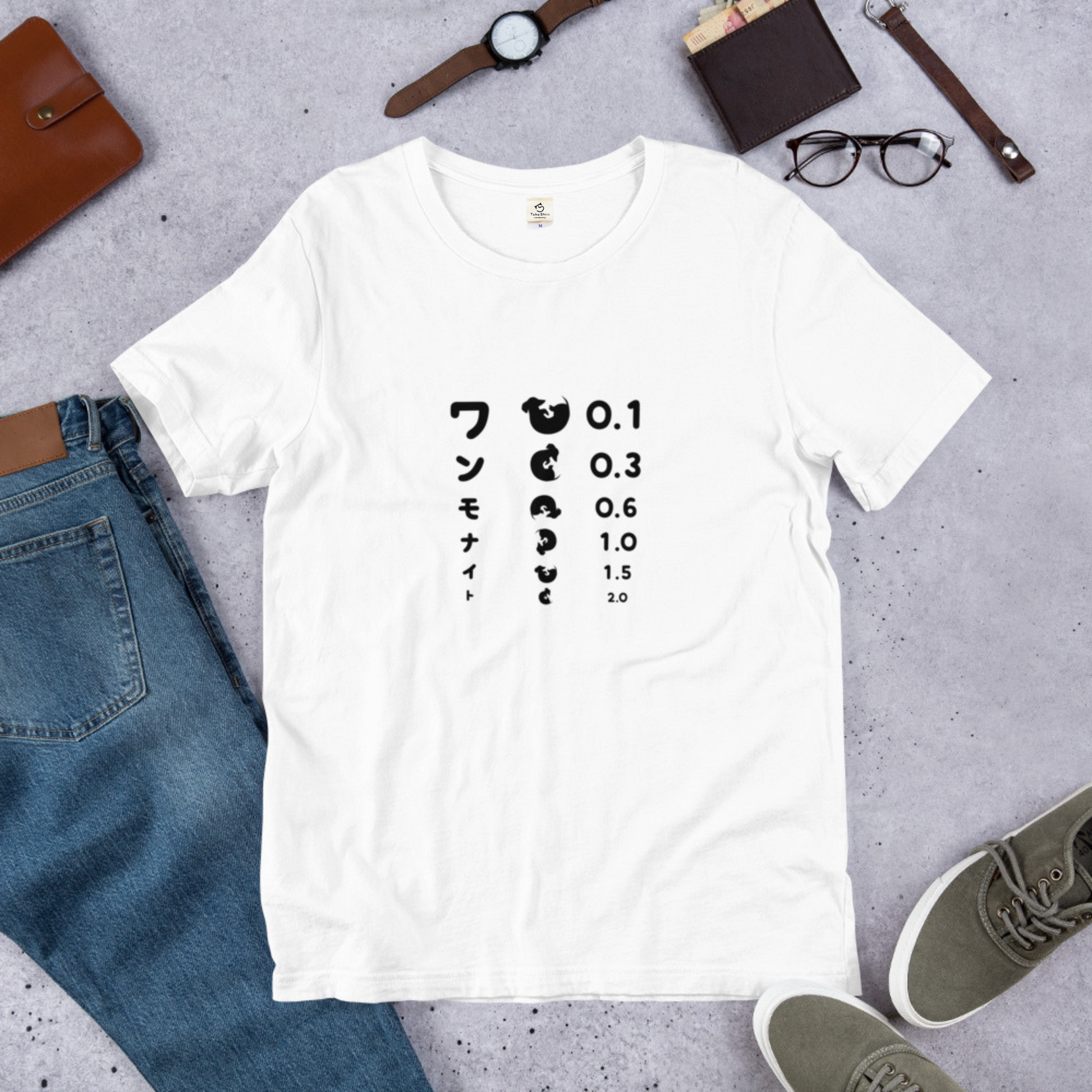 犬 tシャツ 犬イラスト ワンモナイト ｜アダルト&キッズサイズ.