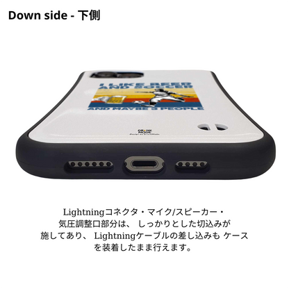 「I LIKE BEER AND SCCOER」iPhoneケース おもしろデザイン｜酒好きに人気のDrunkmodeスマホケース｜ビール・焼酎・日本酒・ウイスキー好きにおすすめ｜プレゼントにも◎