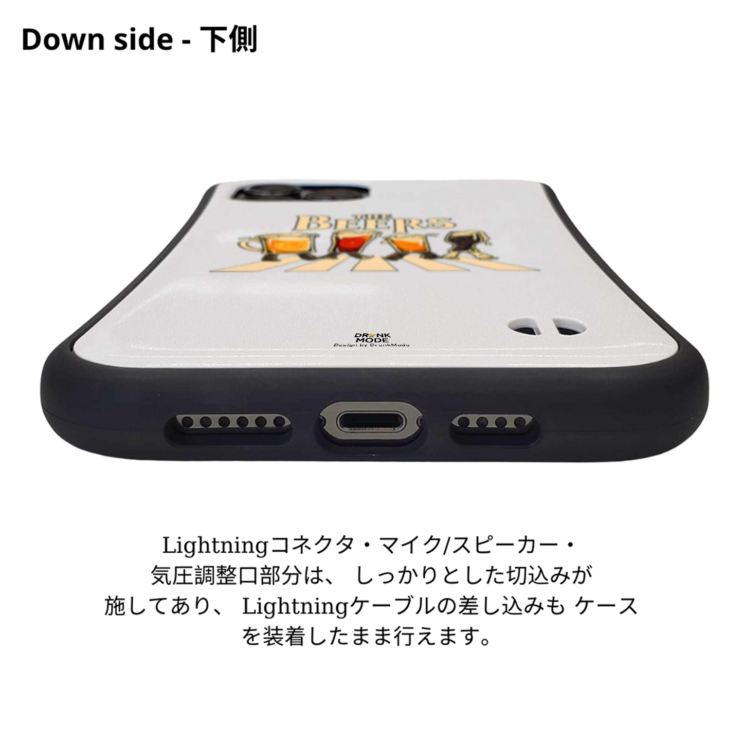 「THE BEERS 橫断歩道」iPhoneケース おもしろデザイン｜酒好きに人気のDrunkmodeスマホケース｜ビール・焼酎・日本酒・ウイスキー好きにおすすめ｜プレゼントにも◎