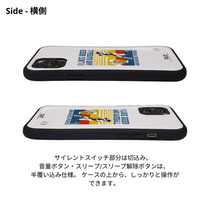 「I LIKE BEER AND BASEBALL」iPhoneケース おもしろデザイン｜酒好きに人気のDrunkmodeスマホケース｜ビール・焼酎・日本酒・ウイスキー好きにおすすめ｜プレゼントにも◎