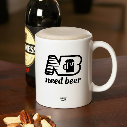 マグカップ ビールイラスト Need Beer｜ビール好きにおすすめ プレゼントにも最適