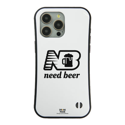 「Need Beer」iPhoneケース おもしろデザイン｜酒好きに人気のDrunkmodeスマホケース｜ビール・焼酎・日本酒・ウイスキー好きにおすすめ｜プレゼントにも◎