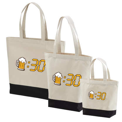 「ビール：30」誕生日プレゼントにも最適！居酒屋・飲み会で話題の面白トートバッグ｜日本酒・ビール・焼酎・ウイスキー好きにおすすめ