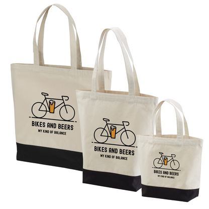 「 BIKES AND BEERS 」誕生日プレゼントにも最適！居酒屋・飲み会で話題の面白トートバッグ｜日本酒・ビール・焼酎・ウイスキー好きにおすすめ