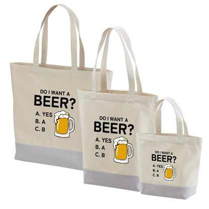「Do i want a BEER?」誕生日プレゼントにも最適！居酒屋・飲み会で話題の面白トートバッグ｜日本酒・ビール・焼酎・ウイスキー好きにおすすめ