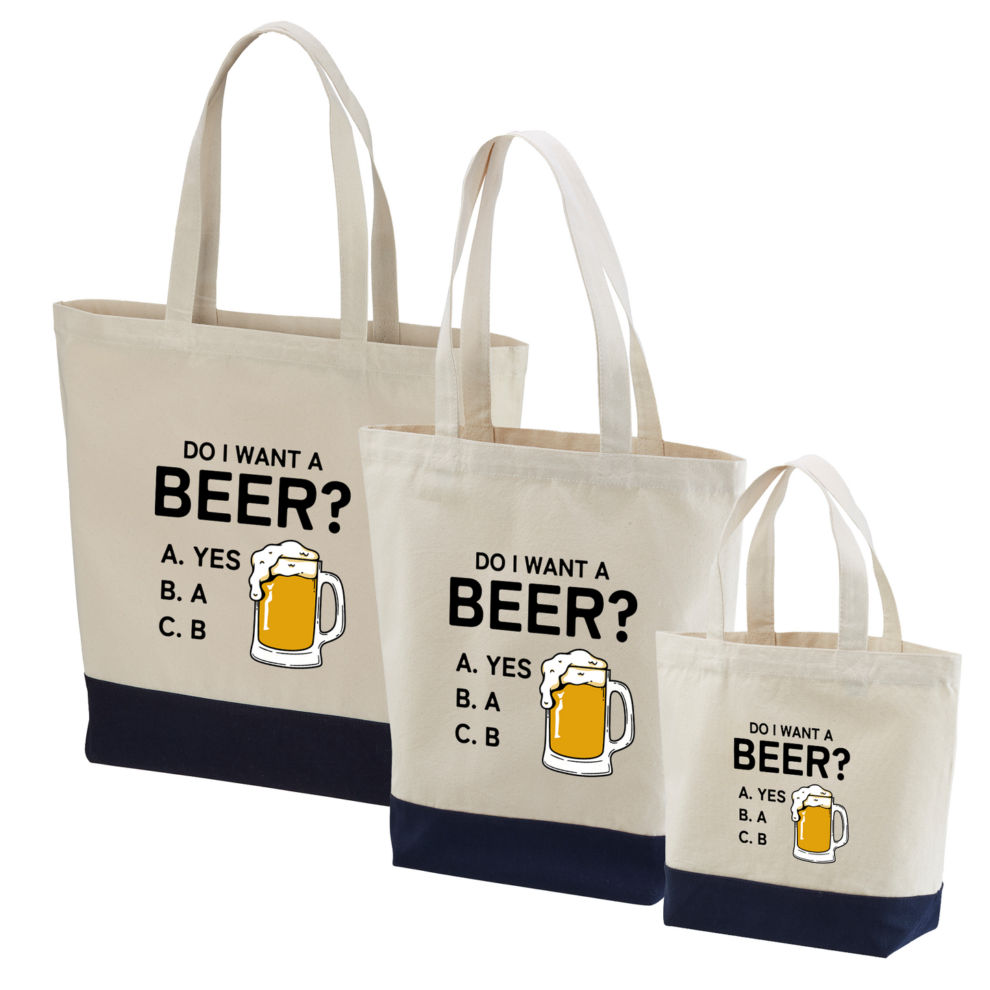 「Do i want a BEER?」誕生日プレゼントにも最適！居酒屋・飲み会で話題の面白トートバッグ｜日本酒・ビール・焼酎・ウイスキー好きにおすすめ