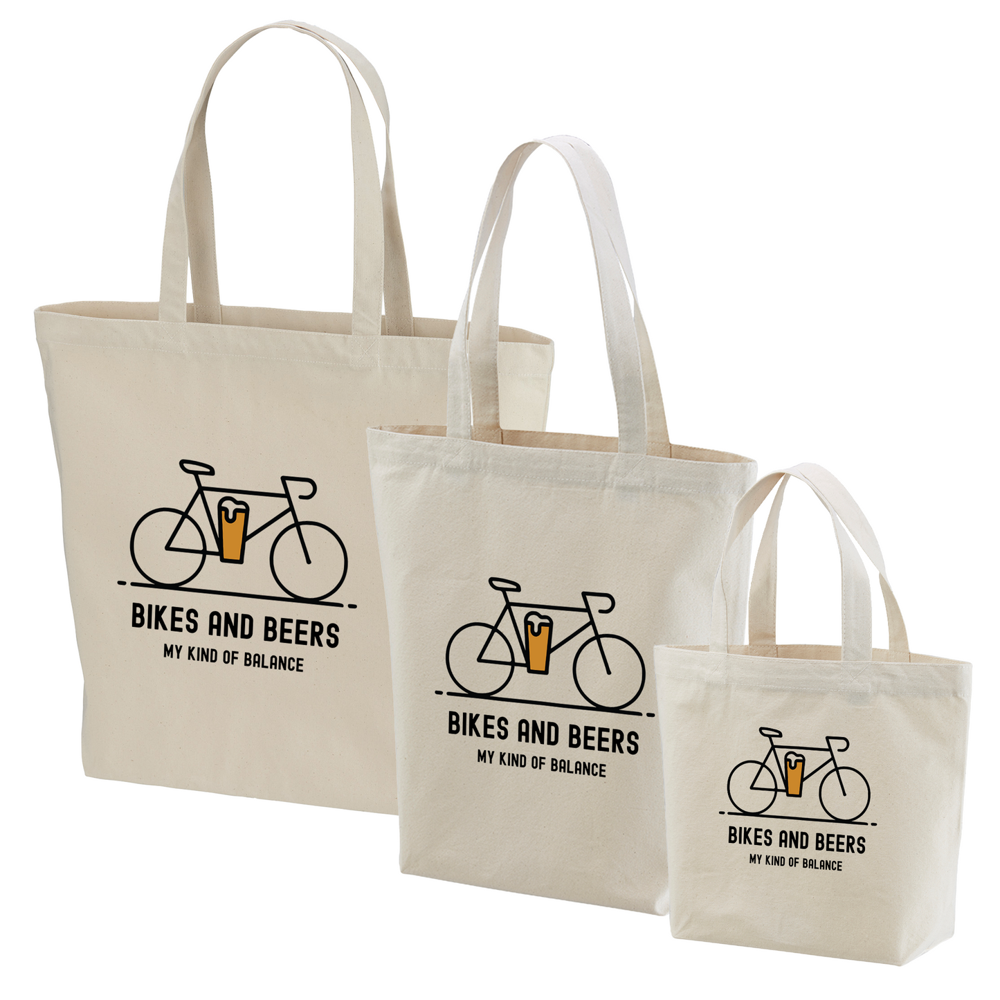 「 BIKES AND BEERS 」誕生日プレゼントにも最適！居酒屋・飲み会で話題の面白トートバッグ｜日本酒・ビール・焼酎・ウイスキー好きにおすすめ