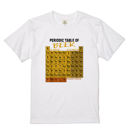 「Periodic Table of BEER 」シャツ ｜ ビール好き・クラフトビール・化学に人気