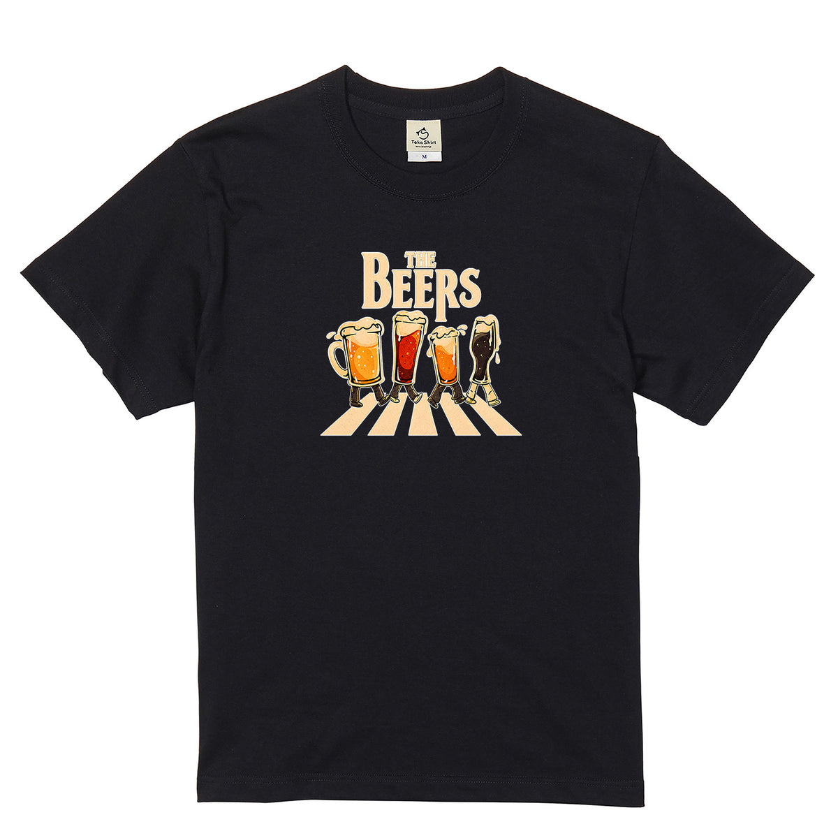 THE BEERS 橫断歩道 Tシャツ ｜ ビール好き・クラフトビール・おもしろ・ロックに人気