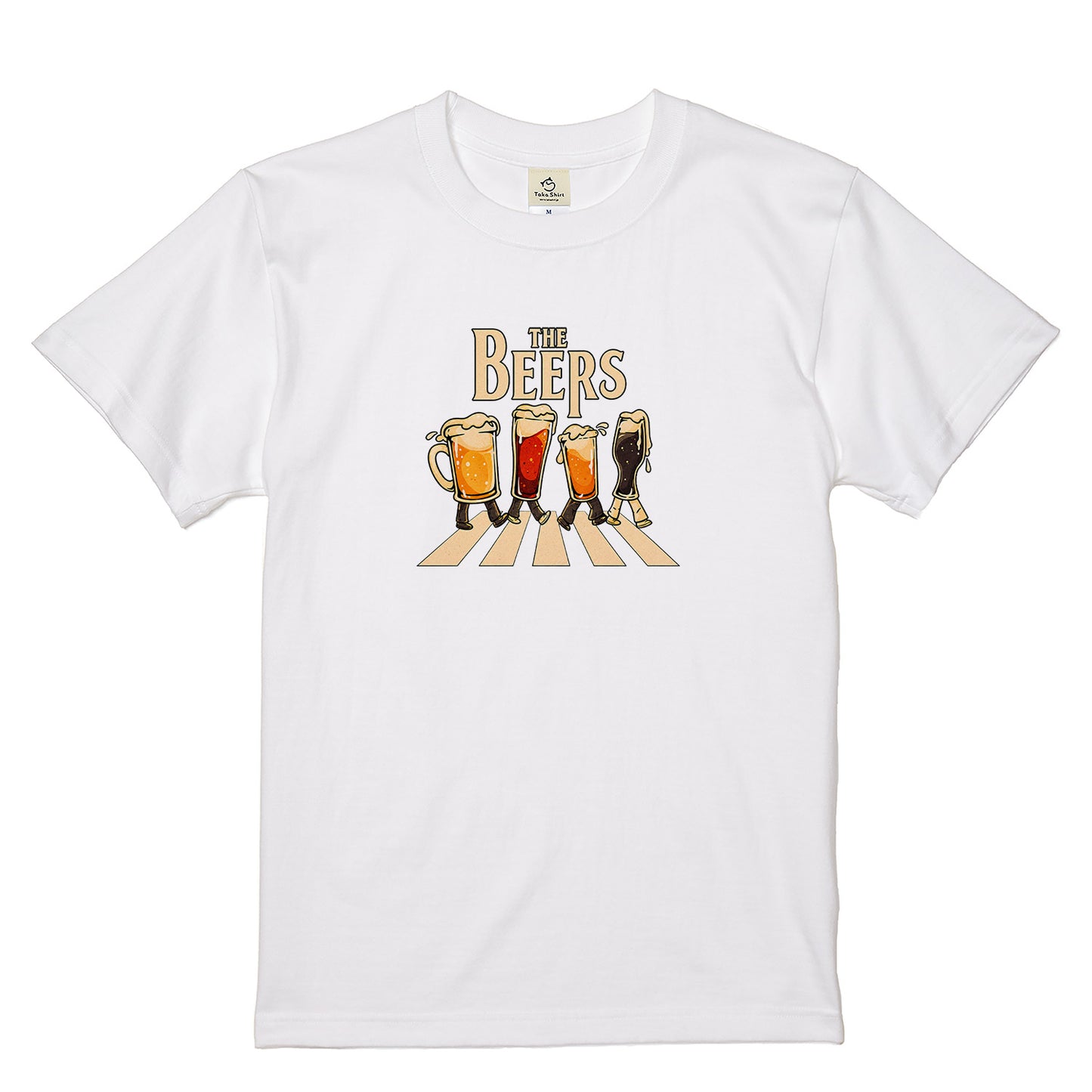 THE BEERS 橫断歩道 Tシャツ ｜ ビール好き・クラフトビール・おもしろ・ロックに人気