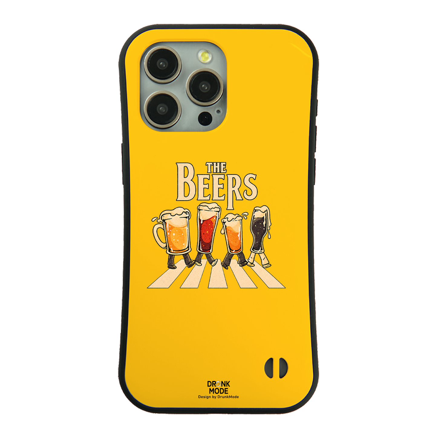 「THE BEERS 橫断歩道」iPhoneケース おもしろデザイン｜酒好きに人気のDrunkmodeスマホケース｜ビール・焼酎・日本酒・ウイスキー好きにおすすめ｜プレゼントにも◎