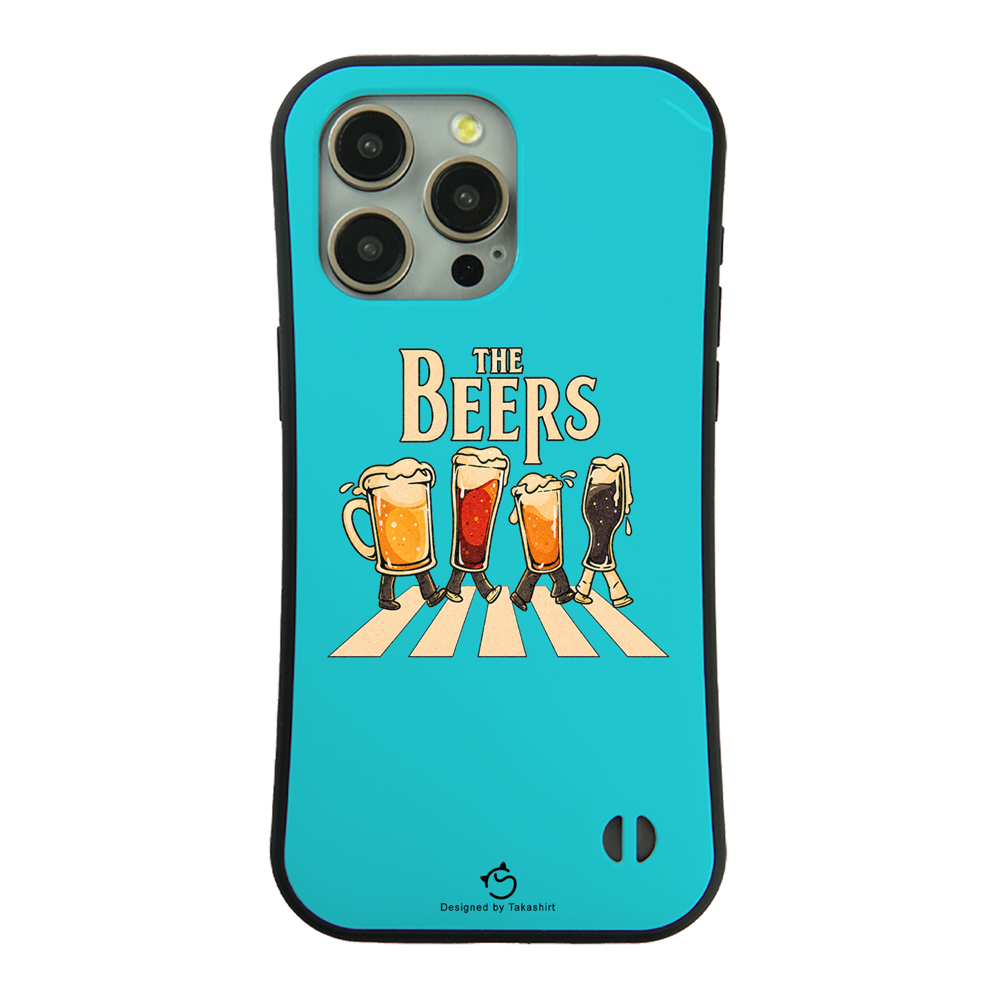 「THE BEERS 橫断歩道」iPhoneケース おもしろデザイン｜酒好きに人気のDrunkmodeスマホケース｜ビール・焼酎・日本酒・ウイスキー好きにおすすめ｜プレゼントにも◎