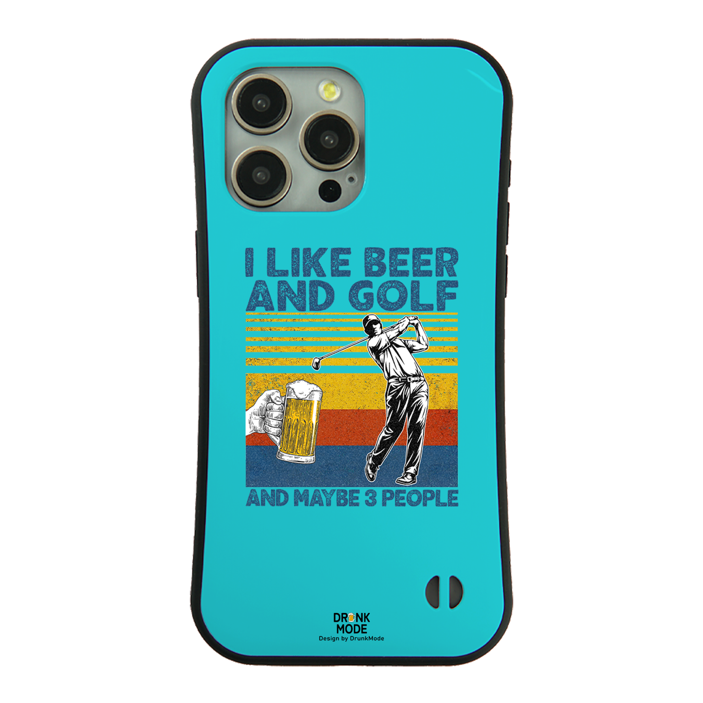 「I LIKE BEER AND GOLF」iPhoneケース おもしろデザイン｜酒好きに人気のDrunkmodeスマホケース｜ビール・焼酎・日本酒・ウイスキー好きにおすすめ｜プレゼントにも◎