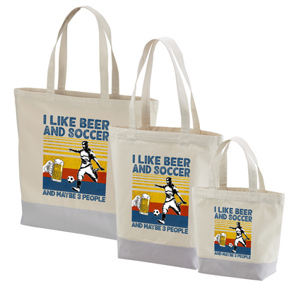「I LIKE BEER AND SCCOER」トートバッグ｜ビール・ゴルフ好きへのプレゼント | Drunkmode