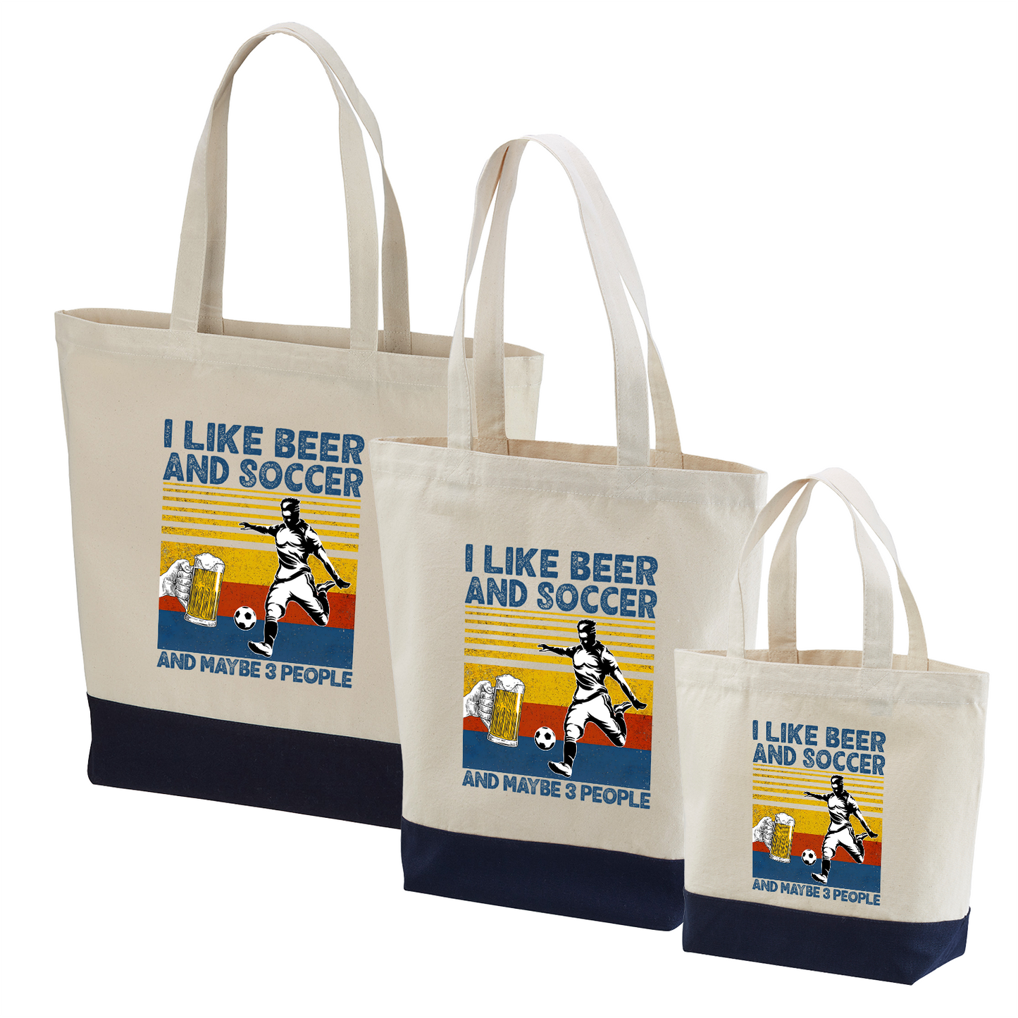 「I LIKE BEER AND SCCOER」トートバッグ｜ビール・ゴルフ好きへのプレゼント | Drunkmode
