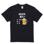 「BEER飲む？」誕生日プレゼントにも最適！居酒屋・飲み会で話題の面白tシャツ｜日本酒・ビール・焼酎・ウイスキー好きにおすすめ