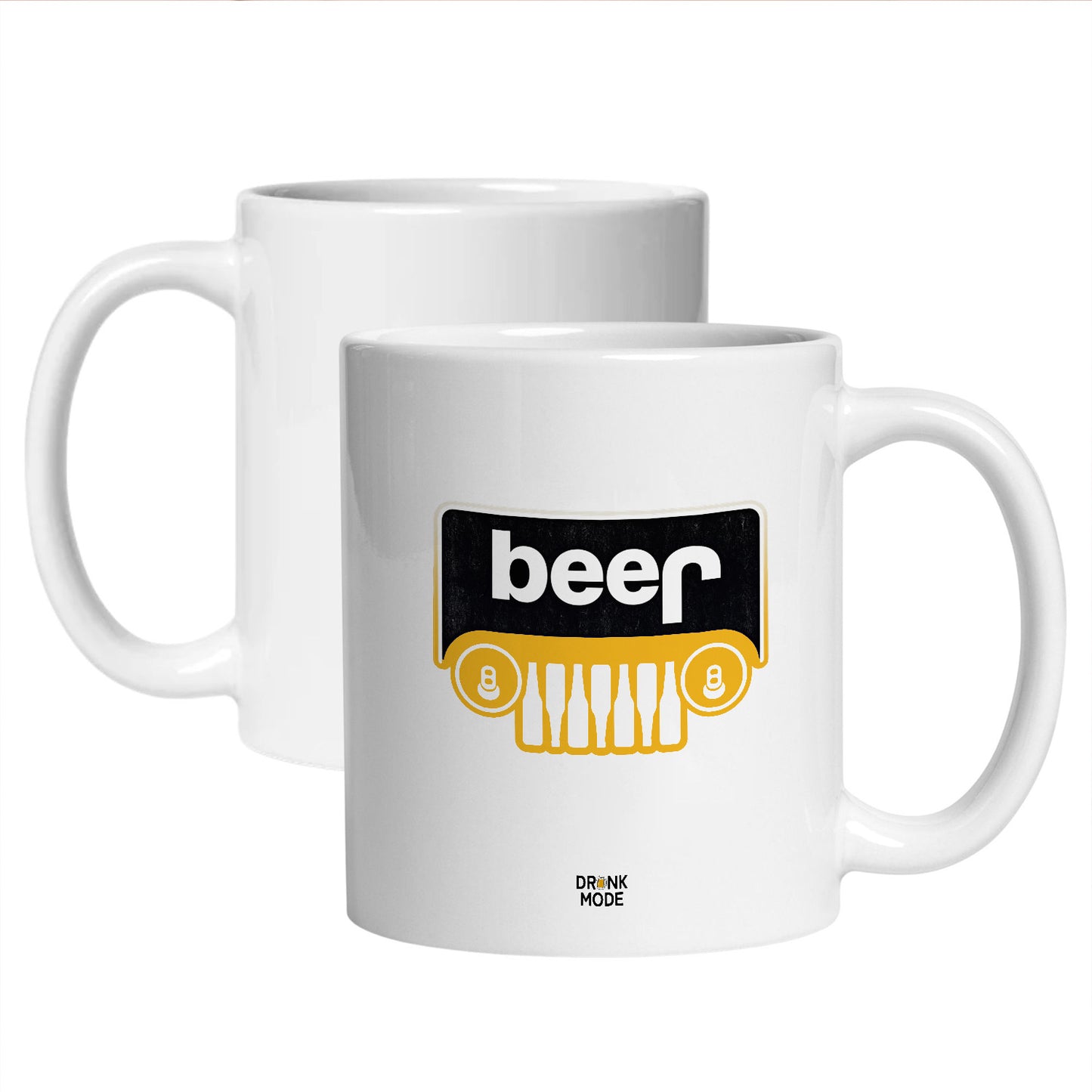 マグカップ ビールイラスト BEER 4WD 車フロントグリル｜ビール好きにおすすめ プレゼントにも最適