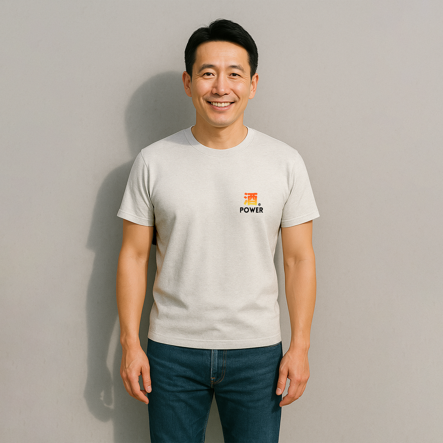 「 酒POWER」誕生日プレゼントにも最適！居酒屋・飲み会で話題の面白tシャツ｜日本酒・ビール・焼酎・ウイスキー好きにおすすめ