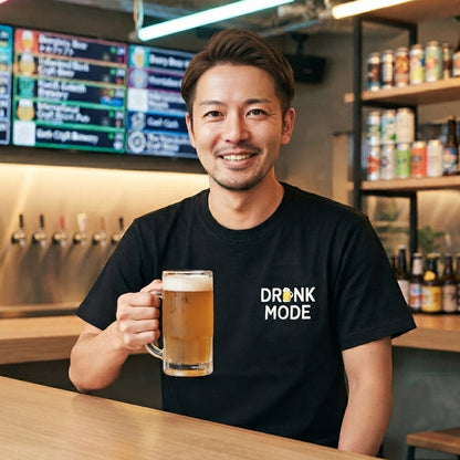 「DrunkMode 」誕生日プレゼントにも最適！居酒屋・飲み会で話題の面白tシャツ｜日本酒・ビール・焼酎・ウイスキー好きにおすすめ