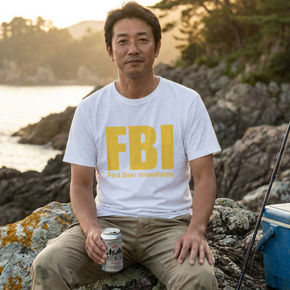 Find Beer Immediately Tシャツ ｜ ビール好き・お酒・おもしろ・ジョークに人気