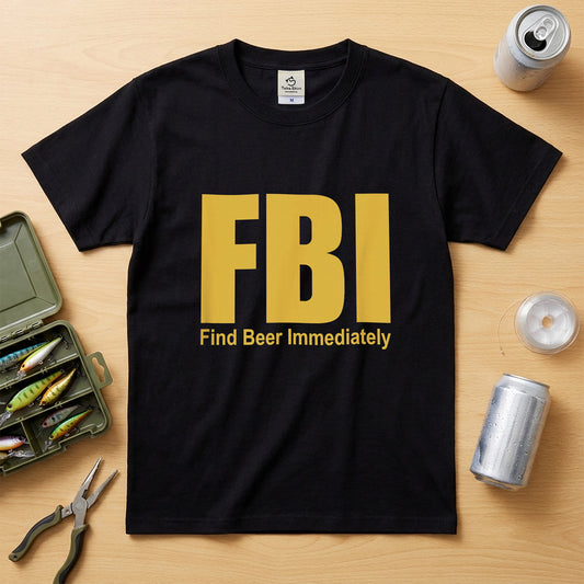 Find Beer Immediately Tシャツ ｜ ビール好き・お酒・おもしろ・ジョークに人気