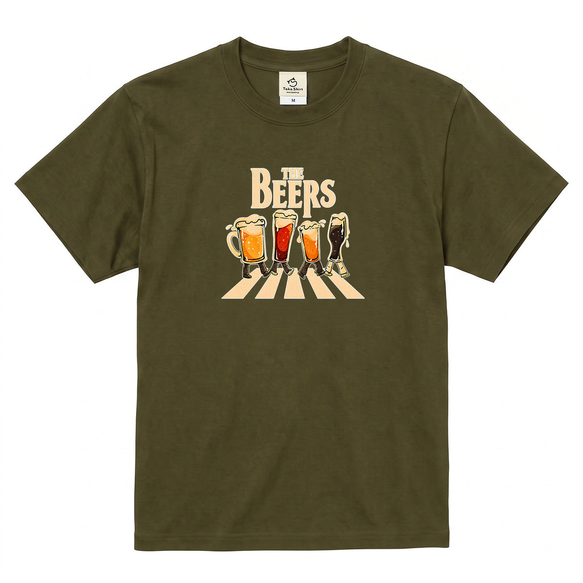 THE BEERS 橫断歩道 Tシャツ ｜ ビール好き・クラフトビール・おもしろ・ロックに人気