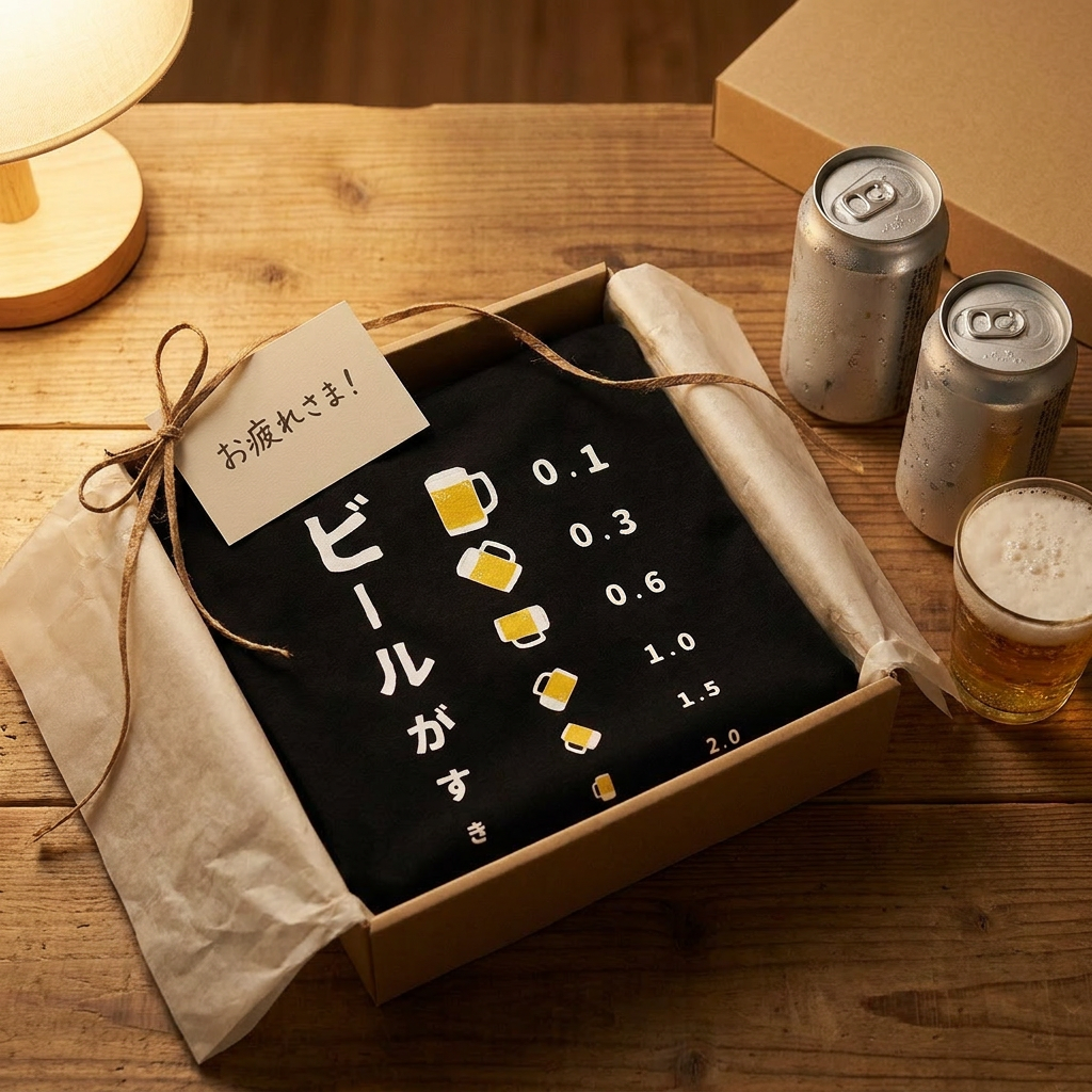 「ビールがすき」誕生日プレゼントにも最適！居酒屋・飲み会で話題の面白ドライシルキータッチTシャツ｜日本酒・ビール・焼酎・ウイスキー好きにおすすめ
