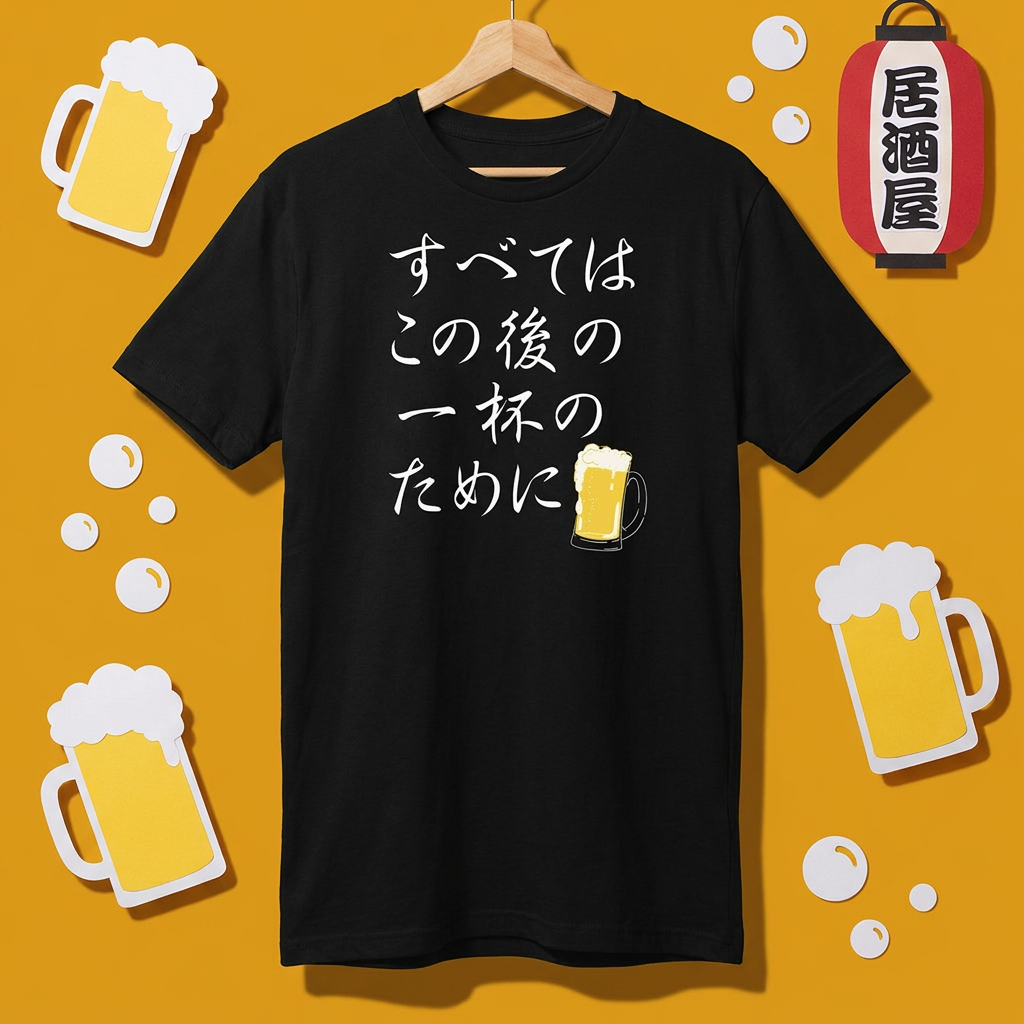 面白Tシャツ｜すべてはこの後 一杯のために｜居酒屋・飲み会・誕生日プレゼントに最適