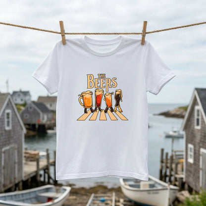 THE BEERS 橫断歩道 Tシャツ ｜ ビール好き・クラフトビール・おもしろ・ロックに人気