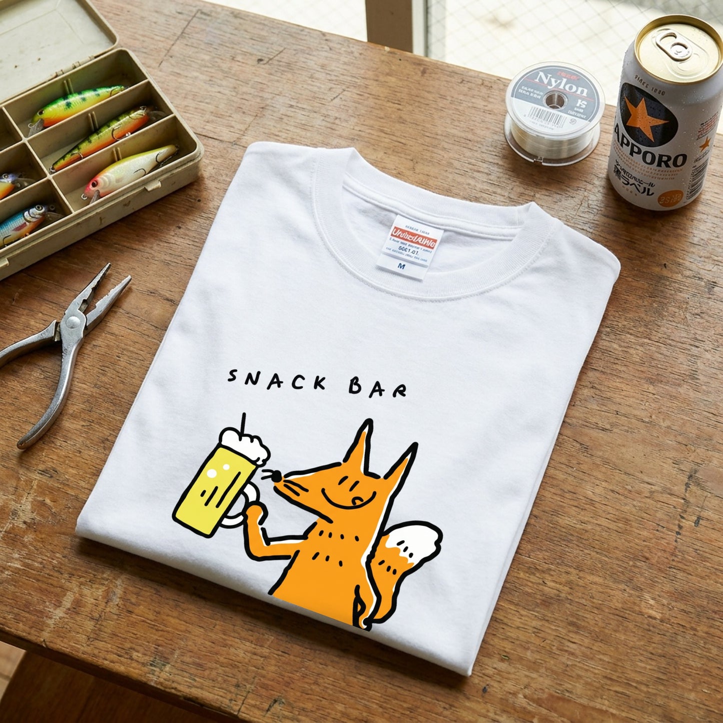 SNACK BAR KITSUNE IRO | 昭和レトロ風 スナックきつねいろ 面白Tシャツ【飲み会・イベントに最適】