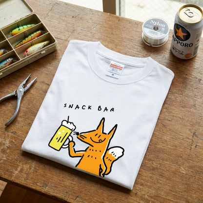 SNACK BAR KITSUNE IRO | 昭和レトロ風 スナックきつねいろ 面白Tシャツ【飲み会・イベントに最適】