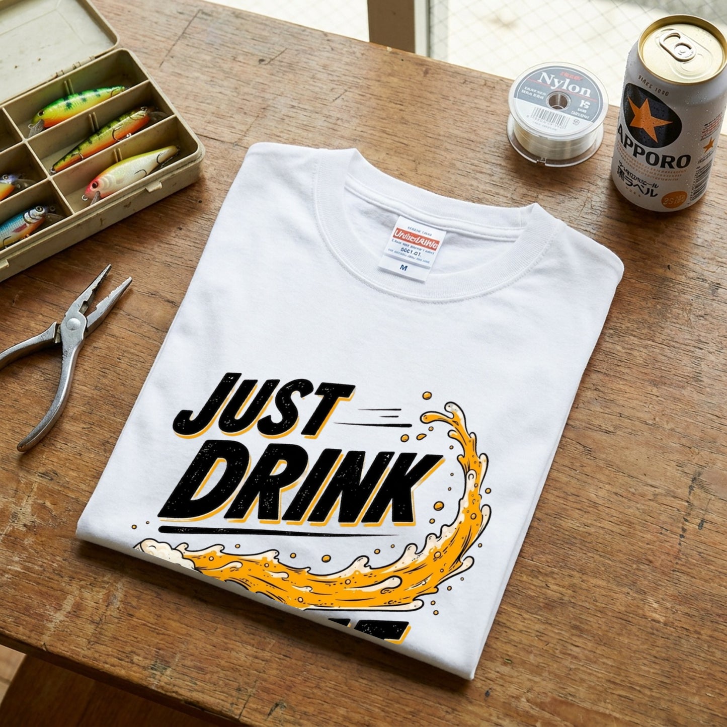 JUST DRINK IT | とにかく飲もう！パロディ面白Tシャツ【飲み会・誕生日ギフトに最適】