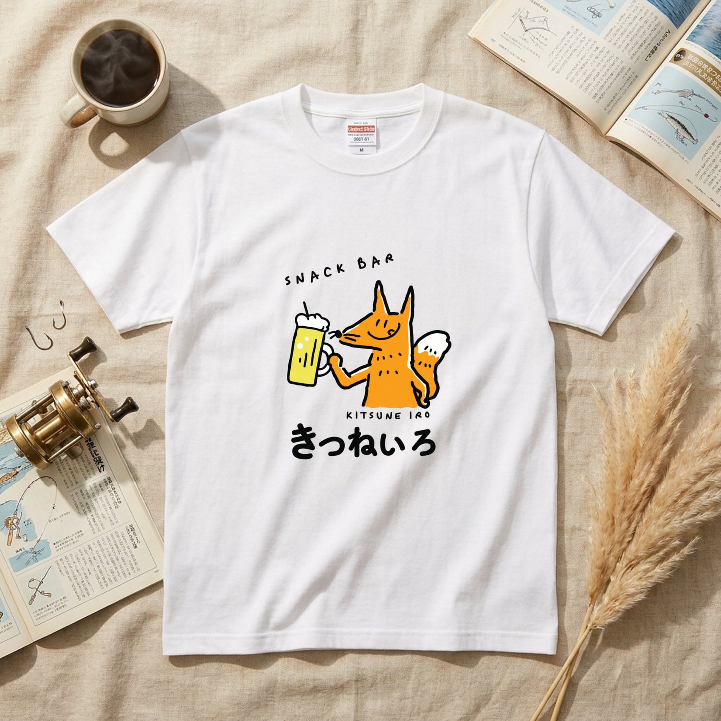 SNACK BAR KITSUNE IRO | 昭和レトロ風 スナックきつねいろ 面白Tシャツ【飲み会・イベントに最適】