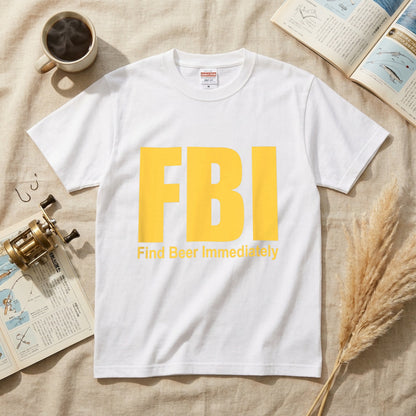 Find Beer Immediately Tシャツ ｜ ビール好き・お酒・おもしろ・ジョークに人気