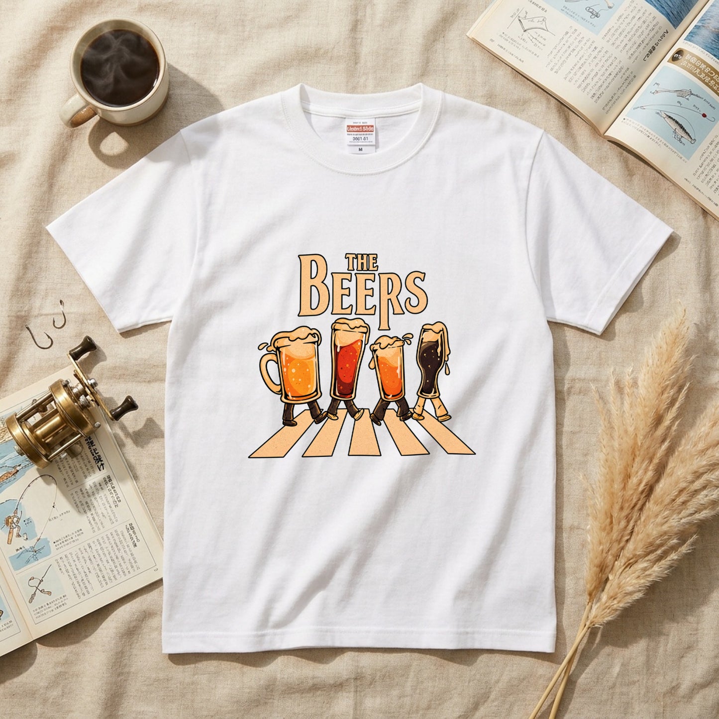 THE BEERS 橫断歩道 Tシャツ ｜ ビール好き・クラフトビール・おもしろ・ロックに人気