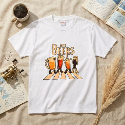 THE BEERS 橫断歩道 Tシャツ ｜ ビール好き・クラフトビール・おもしろ・ロックに人気