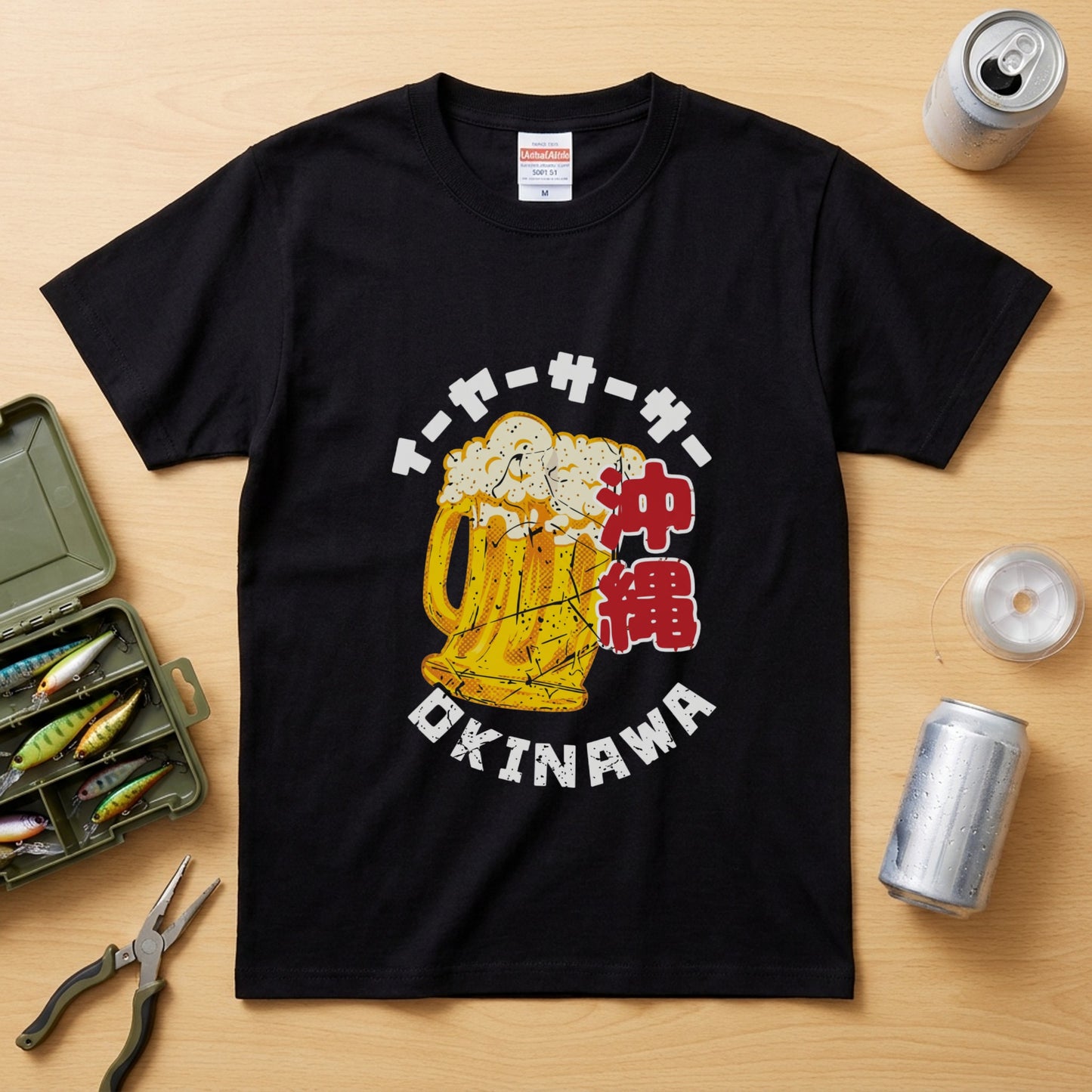 OKINAWA BEER | イーヤーサーサー 沖縄お土産風 面白Tシャツ【ビール好き・父の日ギフトに最適】