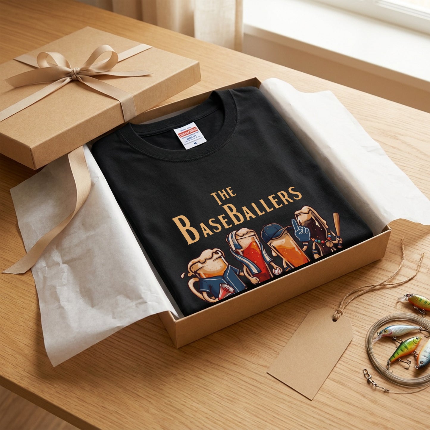 THE BASEBALLERS W | ビールたちの全力応援 横断歩道 面白Tシャツ【野球ファン・父の日ギフトに最適】