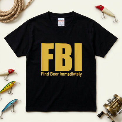Find Beer Immediately Tシャツ ｜ ビール好き・お酒・おもしろ・ジョークに人気