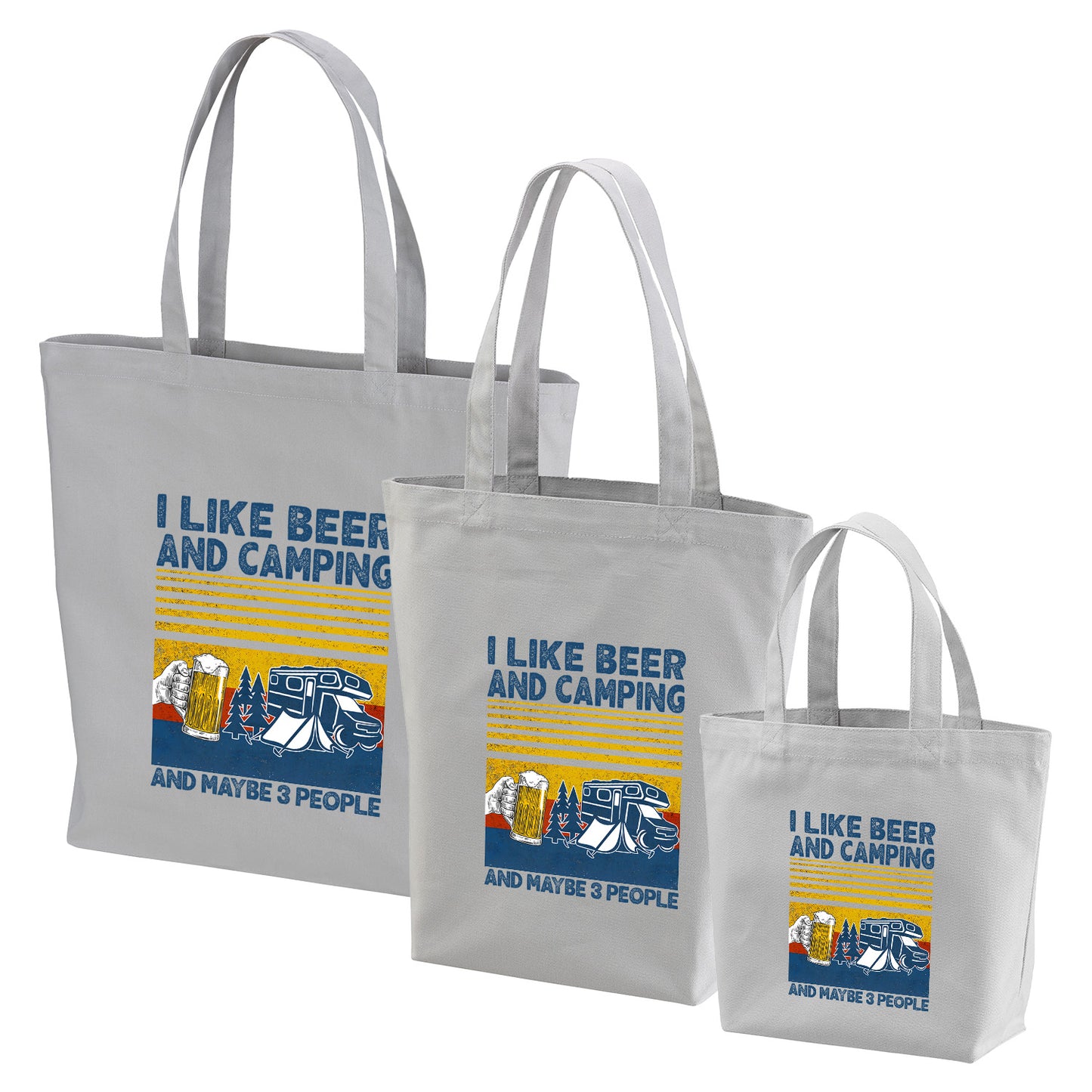 「I LIKE BEER AND CAMPING」トートバッグ｜ビール・ゴルフ好きへのプレゼント | Drunkmode